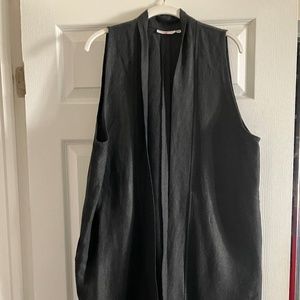 Only Child Black Linen Vest